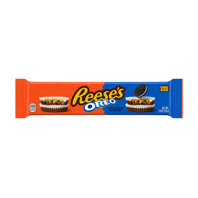 Reese'S OREO Milk Chocolate and White Creme King Size Peanut Butter Cups Candy, Pack 2.8 Oz