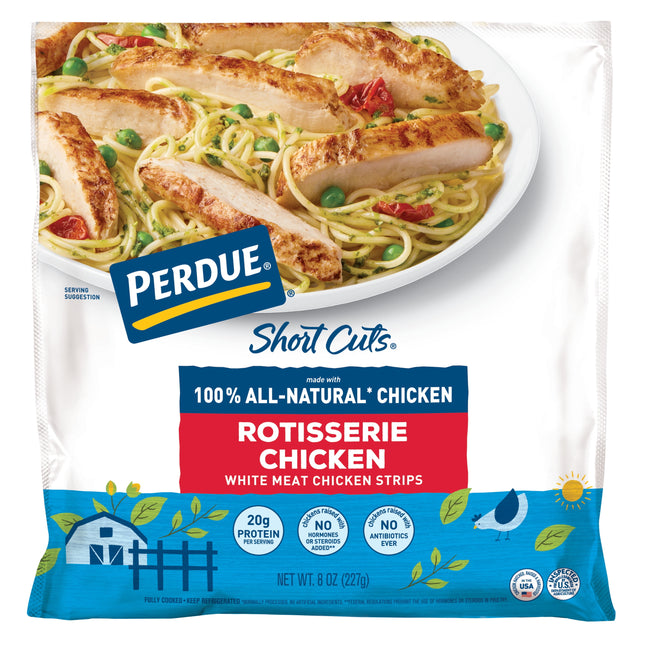 Perdue Short Cuts, Refrigerated Rotisserie Chicken Breast Strips, 8 Oz.