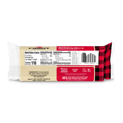 Cabot Creamery Seriously Sharp Cheddar Cheese Block 8 Oz (Refrigerated)
