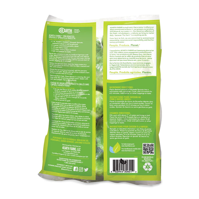 Fresh Organic Brussels Sprouts, 1 Lb Bag