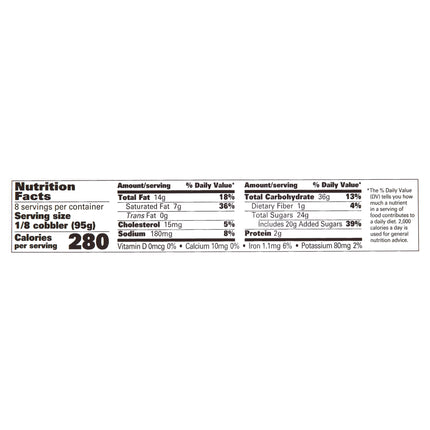 Patti Labelle'S Good Life Peach Cobbler, 31Oz, Shelf-Stable, Flaky, Baked