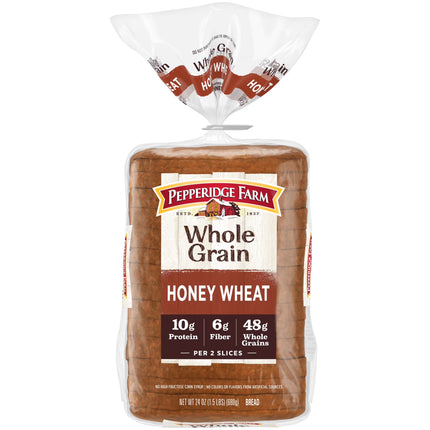 Pepperidge Farm Whole Grain Honey Wheat Bread, 24 Oz Loaf