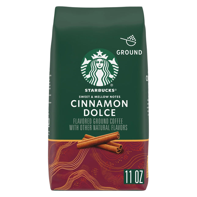 Starbucks Arabica Beans Cinnamon Dolce, Naturally Flavored, Ground Coffee, 11 Oz