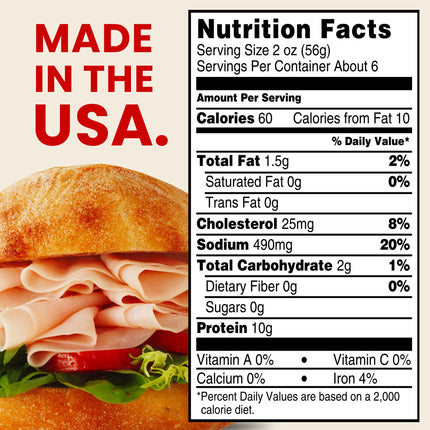 Hillshire Farm Ultra Thin Sliced Oven Roasted Turkey Breast Deli Lunch Meat, 22 Oz
