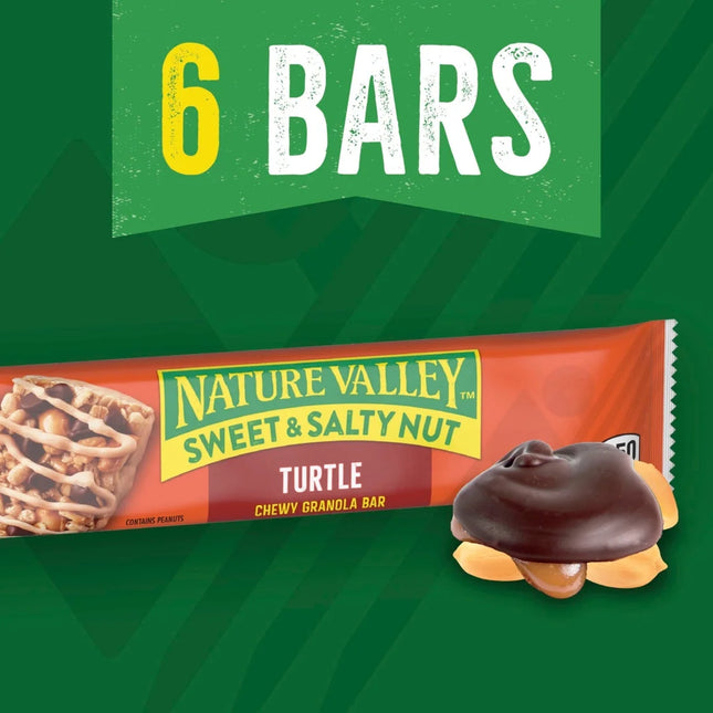 Nature Valley Sweet and Salty Nut Granola Bars, Turtle, 6 Bars, 7.2 Oz
