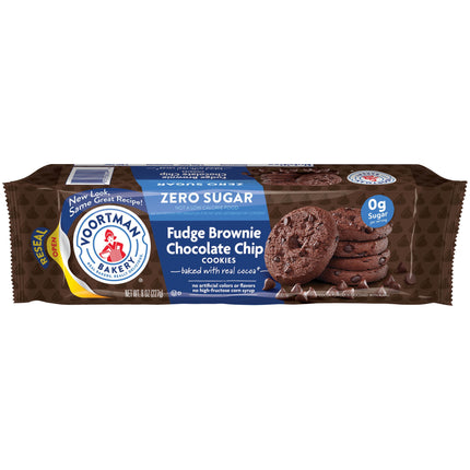 VOORTMAN Bakery Zero Sugar Fudge Brownie Chocolate Chip Cookies 8 Oz