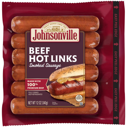 Johnsonville Beddar with Double Cheddar Smoked Pork Sausage & Cheddar Cheese 14Oz Package (Refrigerated)