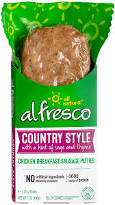 al fresco Country Style Chicken Breakfast Sausage Patties