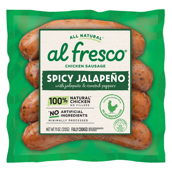 al fresco Chicken Sausage, Spicy Jalapeno 11 oz ( Pork Casing)