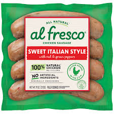 al fresco Chicken Sausage, Sweet Italian Style 11 oz (Pork Casing)
