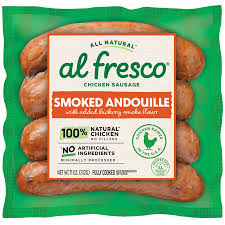 afresco Smoked Andouille Chicken Sausage 11 oz (Pork Casing)