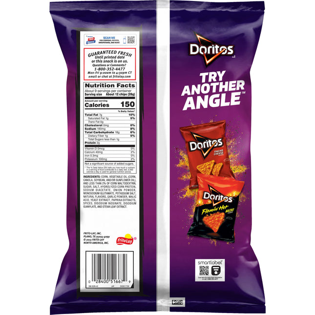 Doritos Tortilla Chips Spicy Sweet Chili Flavored Snack Chips, 9.25 Ounce Bag