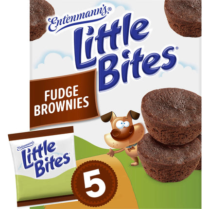 Little Bites Chocolate Fudge Brownies, 5 Packs, Real Chocolate Mini Muffins, 9.75 Oz Box