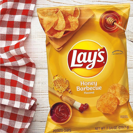 Lay'S Honey BBQ Flavored Potato Chips, 7.5 Oz Bag