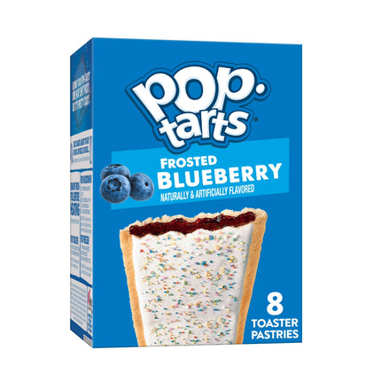 Pop-Tarts Frosted Blueberry Toaster Pastries, Breakfast Foods, Shelf-Stable, 13.5 Oz (8 Count)