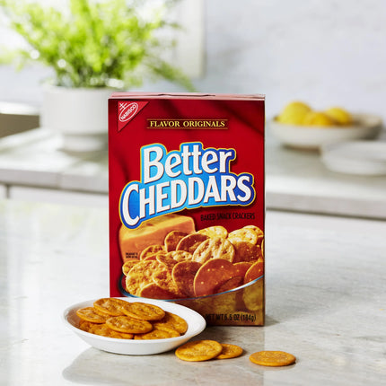Better Cheddars Baked Snack Cheese Crackers, 6.5 Oz