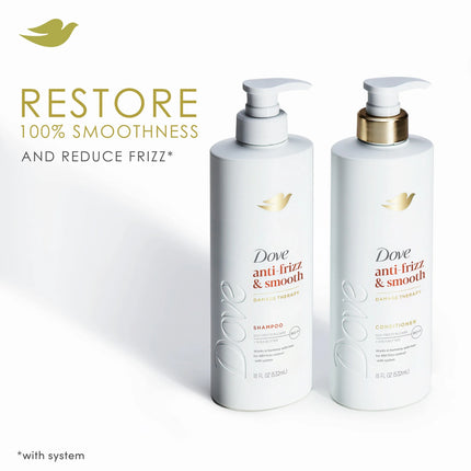 Dove Shampoo for Women anti Frizz & Smooth with Bio-Protein Care Technology and Shea Butter, 18 Oz