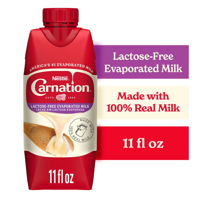 Nestle Carnation Lactose-Free Evaporated Milk for Easter Baking, 11 Fl Oz Carton