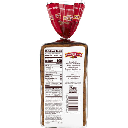 Pepperidge Farm Swirl Cinnamon Breakfast Bread, 16 Oz. Loaf