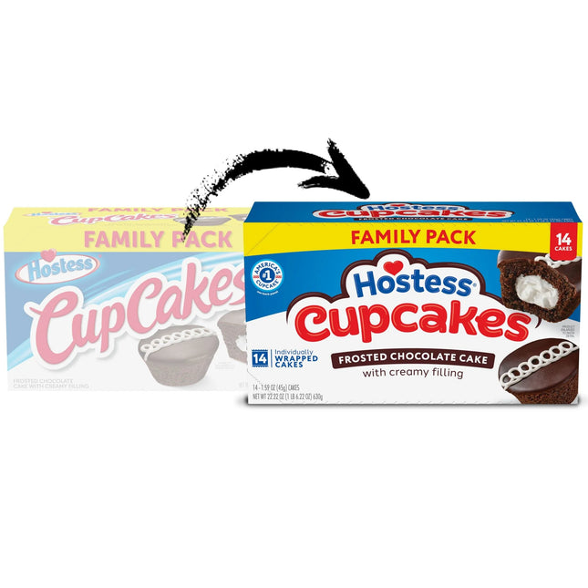 Hostess Cupcakes, Chocolate Snack Cakes, 22.22 Oz Box (14 Ct.)