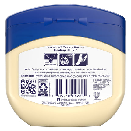 Vaseline Rich Moisturizing Cocoa Butter Healing Petroleum Jelly for Dry Skin, 13 Oz
