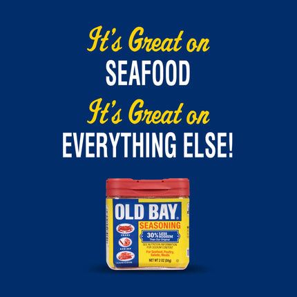 OLD BAY Gluten Free 30% Less Sodium Seasoning, 2.0 Oz Can