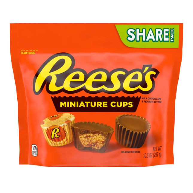 Reese'S Miniatures Milk Chocolate Peanut Butter Cups Candy, Share Pack 10.5 Oz