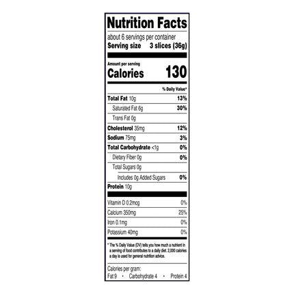 Great Value Swiss Thinly Sliced Cheese, 8 Oz Package, 21 Slices