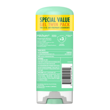 Mitchum Women’S Triple Odor Protection Antiperspirant & Deodorant Gel, Shower Fresh, 2 Pack