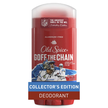 Old Spice Men'S Aluminum Free Deodorant, NFL Collection, Goff the Chain, Driftwood + Drive, 3Oz