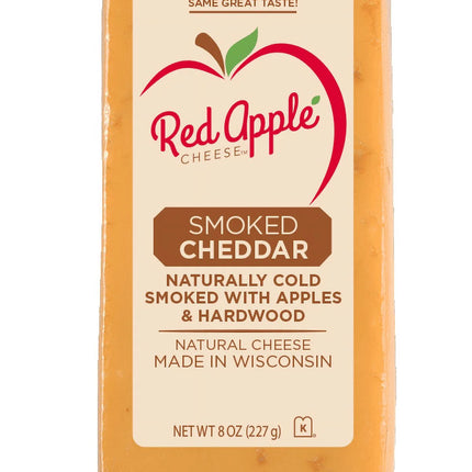 Red Apple Cheese Apple Smoked Cheddar Cheese, 8Oz Bar