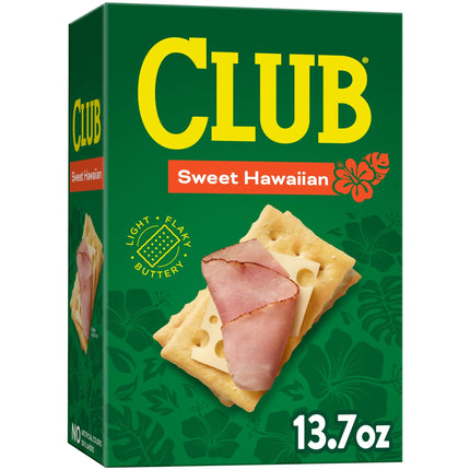 Club Sweet Hawaiian Crackers, Lunch Snacks, 13.7 Oz