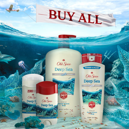 Old Spice Men'S Deodorant, Aluminum Free Invisible Solid Stick, Deep Sea, 3Oz