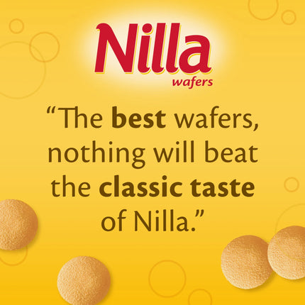 NILLA Wafers Cookies, Crunchy Vanilla Wafers, Baked, 11 Oz Shelf Stable Plastic Cardboard Box