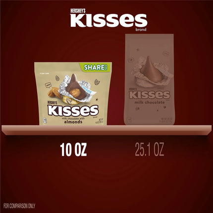 Hershey'S Kisses Milk Chocolate with Almonds Candy, Share Pack 10 Oz