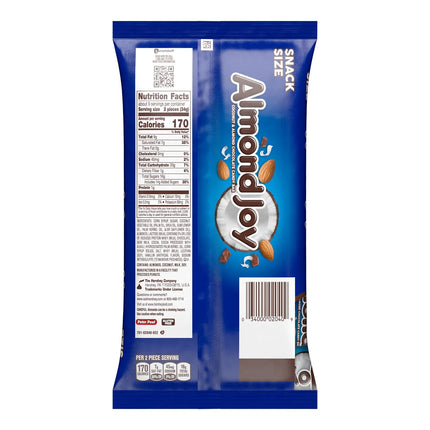 Almond Joy Coconut and Almond Chocolate Snack Size Candy, Bag 11.3 Oz