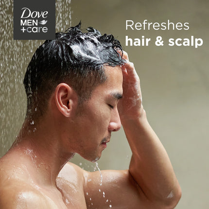 Dove Men+Care Fresh Clean 2-In-1 Shampoo and Conditioner with Caffeine and Menthol, 12 Fl Oz