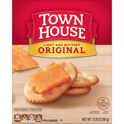 Town House Original Oven Baked Crackers, Party Snacks, 13.8 Oz