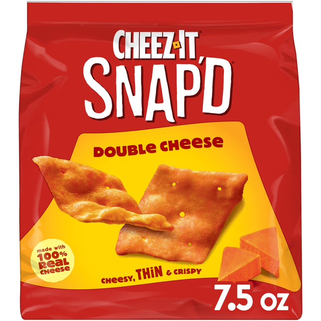 Cheez-It Snap'D Double Cheese Cracker Chips, Thin Crisps, 7.5 Oz