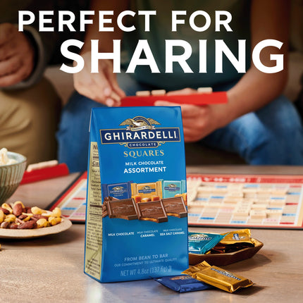 GHIRARDELLI Milk Chocolate Candy SQUARES Assortment, 4.8 Oz Bag