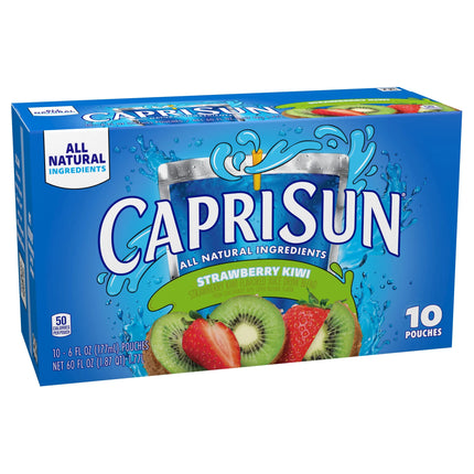 Capri Sun Strawberry Kiwi Juice Box Pouches, 10 Ct Box, 6 Fl Oz Pouches, Liquids