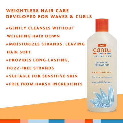 Cantu Weightless Smoothing Shampoo, 13.5 Fl.Oz.