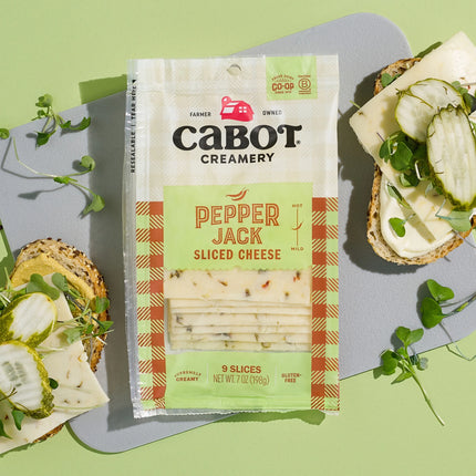 Cabot Creamery Pepper Jack Cheese Slices 7 Oz (Refrigerated)