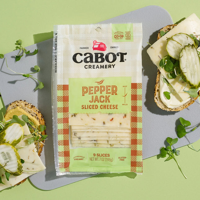 Cabot Creamery Pepper Jack Cheese Slices 7 Oz (Refrigerated)