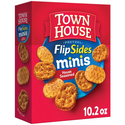 Town House Flipsides Minis House Seasoned Oven Baked Crackers, Lunch Snacks, 10.2 Oz