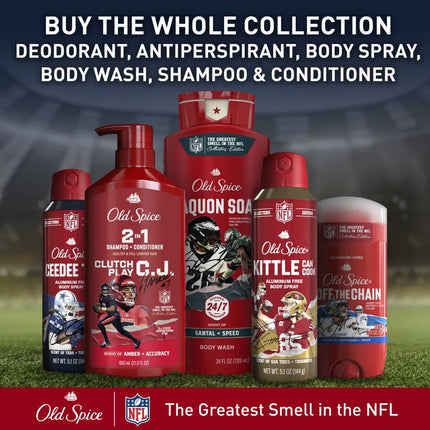 Old Spice Men'S Aluminum Free Deodorant, NFL Collection, Goff the Chain, Driftwood + Drive, 3Oz