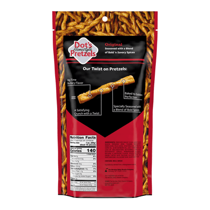 Dot'S Homestyle Pretzels, Original Seasoned Pretzel Twists Snack, 16 Oz Family Size Bag