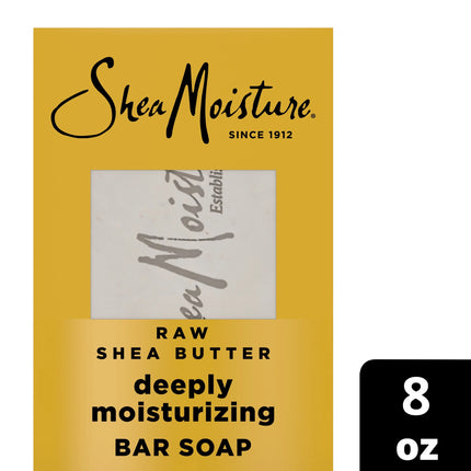Sheamoisture Bar Soap Raw Shea Butter Moisturizing Bar Soap, 8 Oz