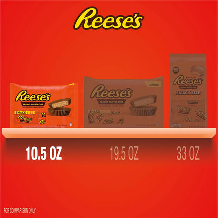 Reese'S Milk Chocolate Snack Size Peanut Butter Cups Candy, Bag 10.5 Oz