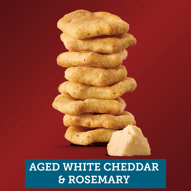 Sargento® Cheese Bakes Aged White Cheddar & Rosemary Crackers, Cheese Crackers, Lunch Snacks, 4.5 Oz